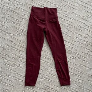 HALARA Women's Burgundy high waisted Leggings